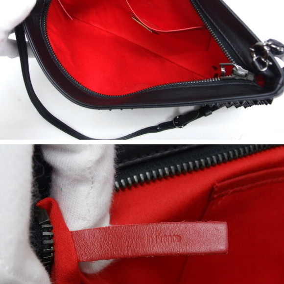 CHRISTIAN LOUBOUTIN Rubiposh Clutch Bag Spike Black - Picture 6 of 10